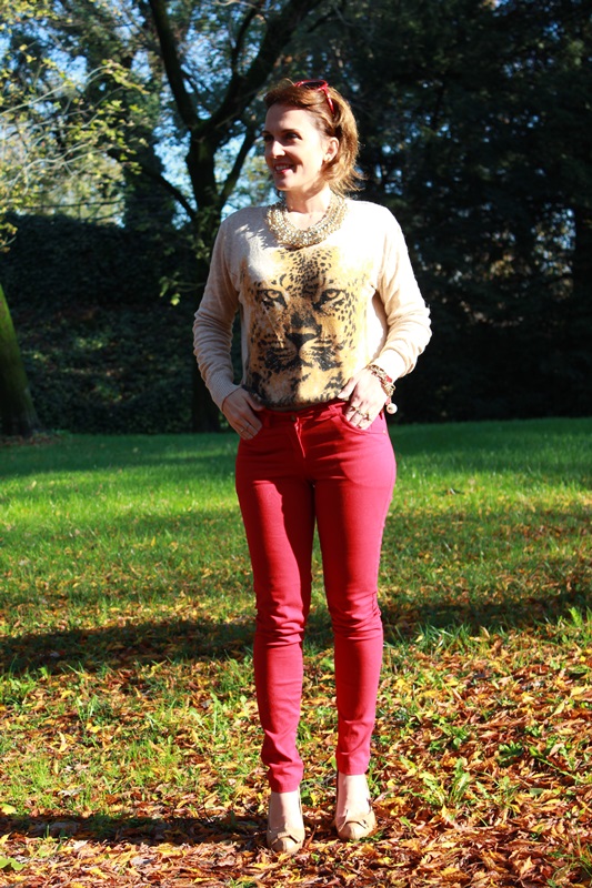Indian Savage Margaret Dallospedale The Indian Savage diary red pants & Tiger sweater 4