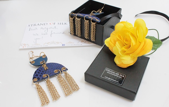 STYLISH MOON LIT EARRINGS from Strand of Silk