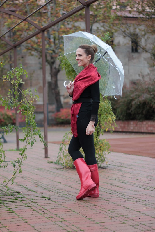 Margaret Dallospedale, Maggie Dallospedlae fashion diary, Fashion blog, Fashion blogger,  fashion tips, how to wear, Outfits, OOTD, Fall outfit, Black and Red for rain, 012