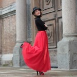 Red tulle skirt - Christmas outfit idea