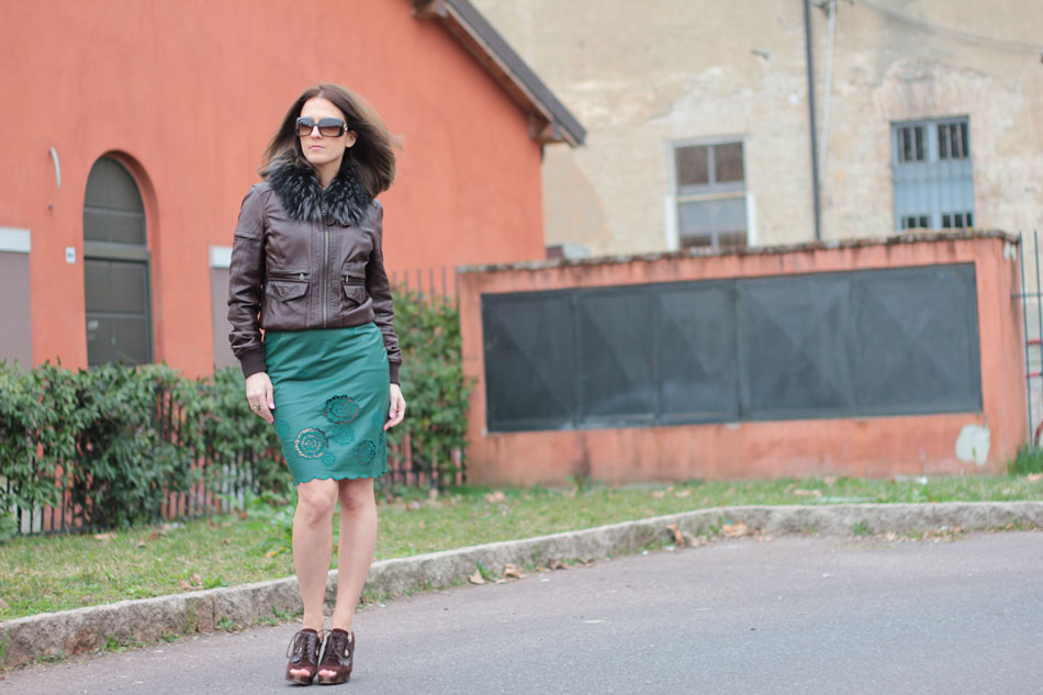 Leather Pleather Transitional outfit on my Fashion Blog