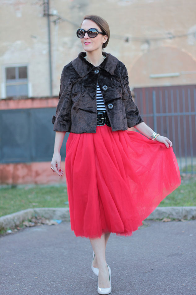 Fashion blogger, Fashion blog, Maggie Dallospedale fashion diary, fashion outfit,Gonna midi tulle - Chic outfit (Tulle midi skirt), 0