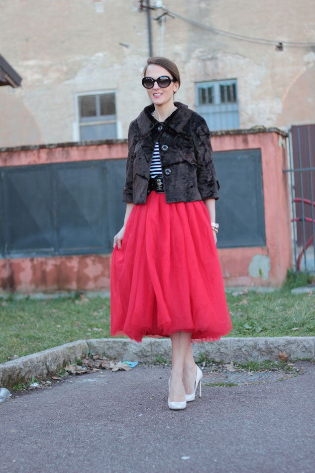 Fashion blogger, Fashion blog, Maggie Dallospedale fashion diary, fashion outfit,Gonna midi tulle - Chic outfit (Tulle midi skirt), 1