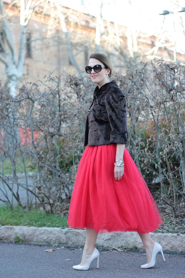 Fashion blogger, Fashion blog, Maggie Dallospedale fashion diary, fashion outfit,Gonna midi tulle - Chic outfit (Tulle midi skirt), 3