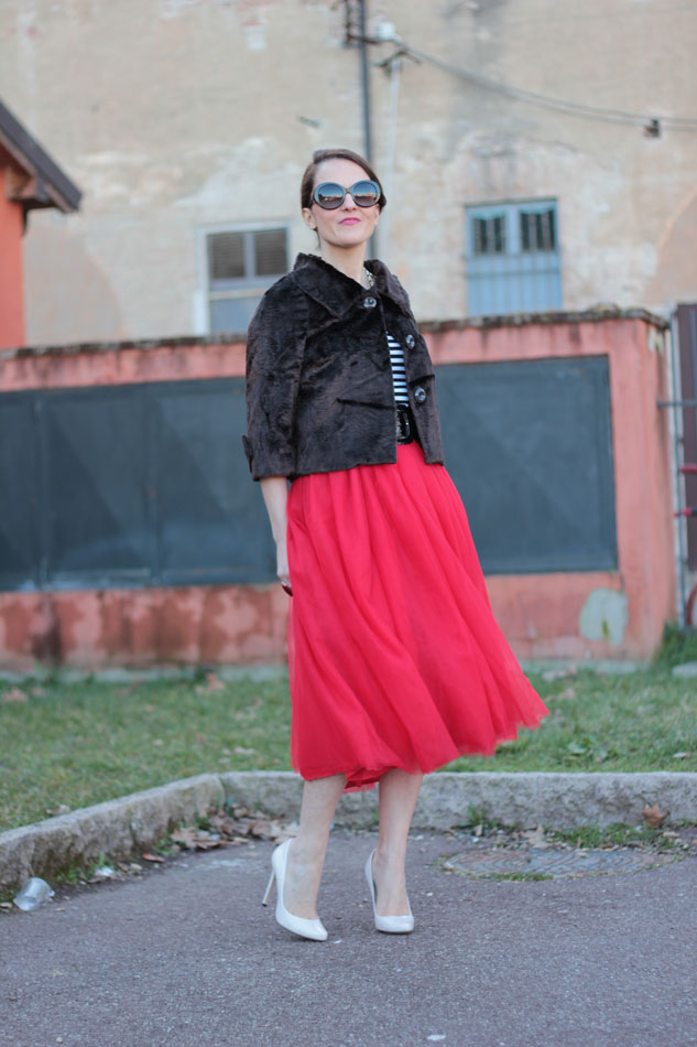 Fashion blogger, Fashion blog, Maggie Dallospedale fashion diary, fashion outfit,Gonna midi tulle - Chic outfit (Tulle midi skirt), 5
