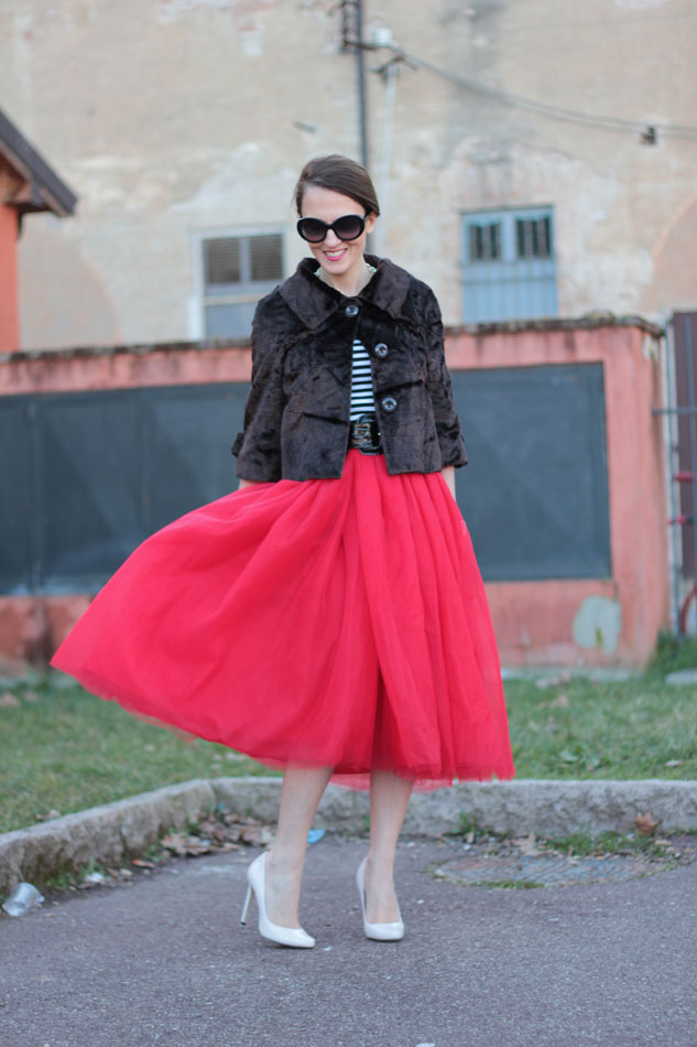 Fashion blogger, Fashion blog, Maggie Dallospedale fashion diary, fashion outfit,Gonna midi tulle - Chic outfit (Tulle midi skirt), 6