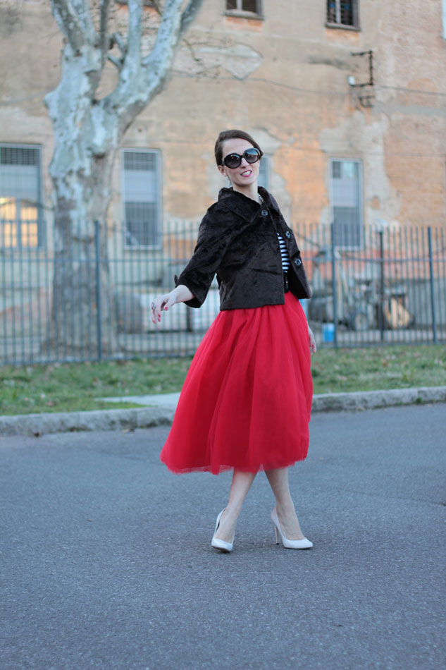 Fashion blogger, Fashion blog, Maggie Dallospedale fashion diary, fashion outfit,Gonna midi tulle - Chic outfit (Tulle midi skirt), 7