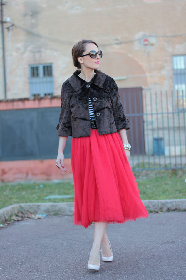 Fashion blogger, Fashion blog, Maggie Dallospedale fashion diary, fashion outfit,Gonna midi tulle - Chic outfit (Tulle midi skirt), 9