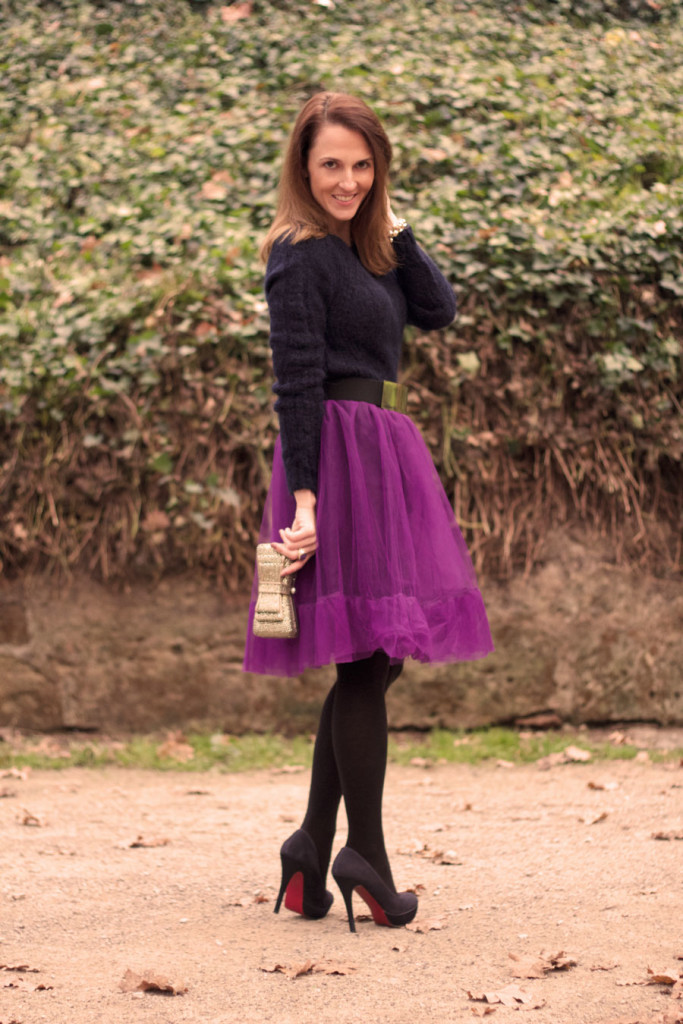 Purple-tulle-skirt