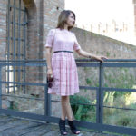 Pale pink lace dress for a romantic day in a enchanted garden