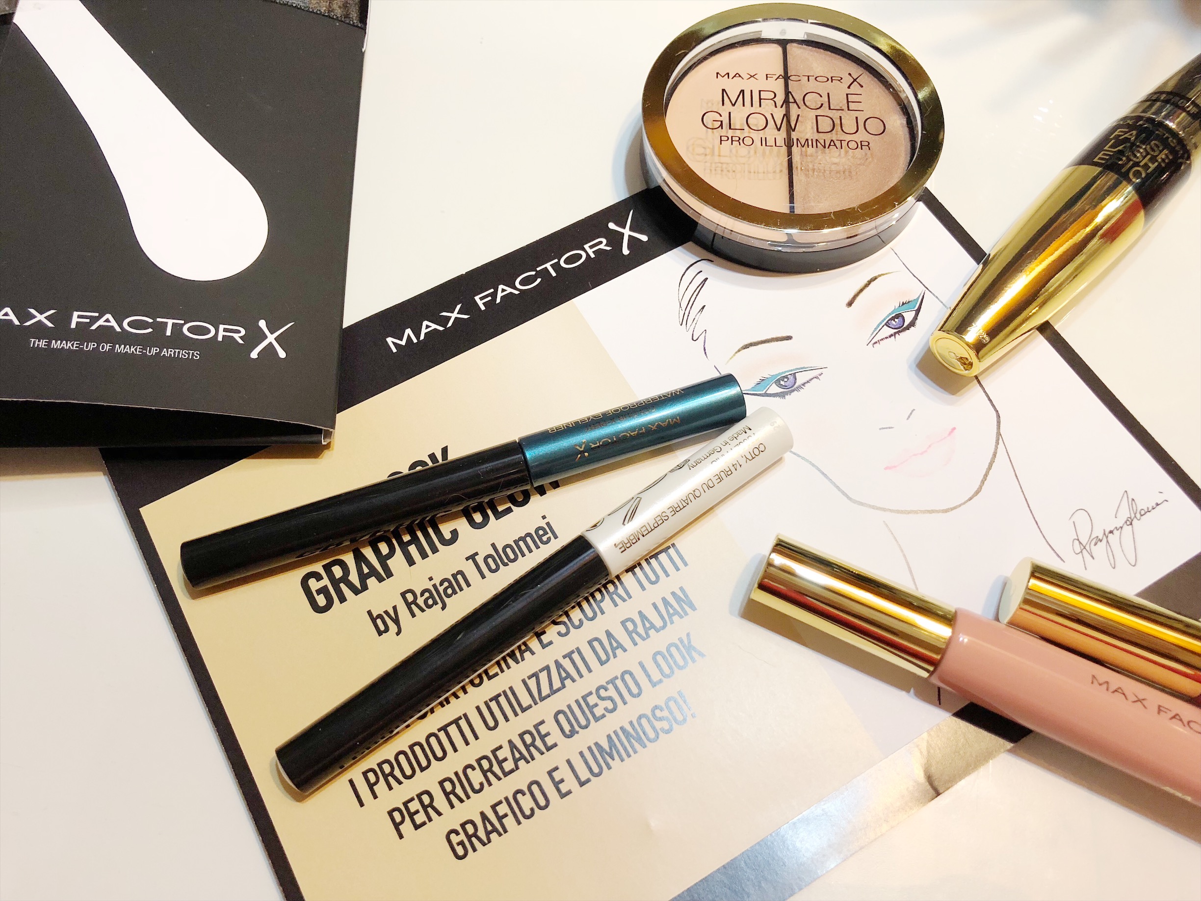 Look Graphic Glow by Rajan Tolomei, make-up esclusivo di Max FactorX