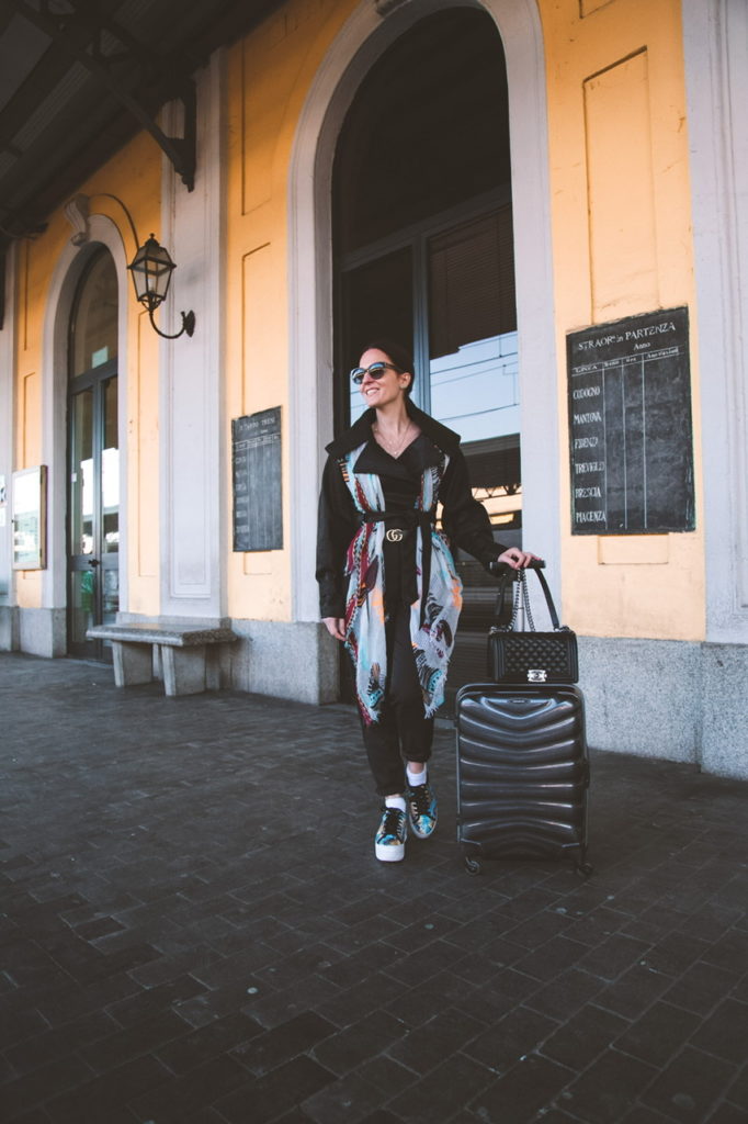 Come vestirsi per viaggiare in treno (outfit sporty chic invernale), Margaret Dallospedale