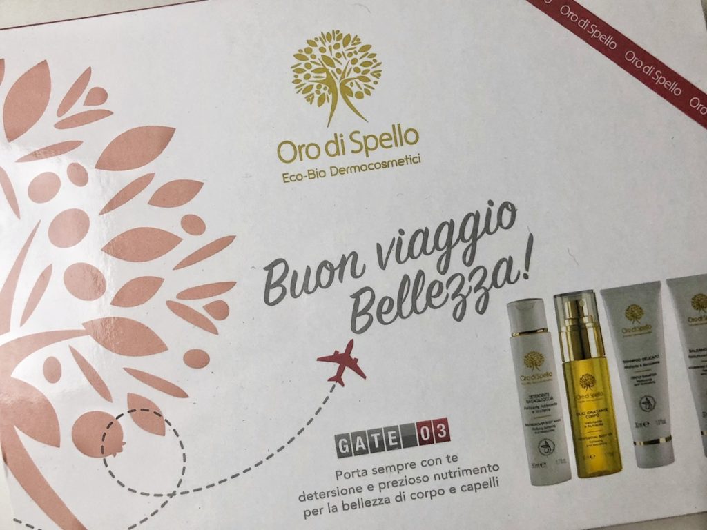 Travel Kit Oro di Spello: gli eco-bio dermacosmetici essenziali da viaggio