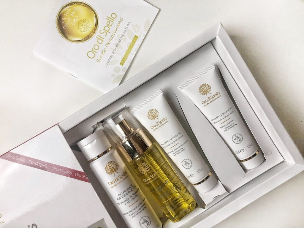 Travel Kit Oro di Spello: gli eco-bio dermacosmetici essenziali da viaggio