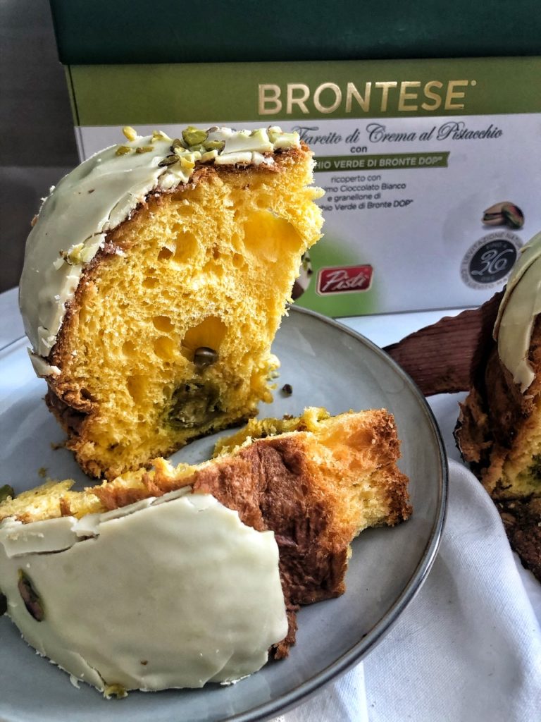 Panettone Farcito di Crema di Pistacchio verde di Bronte DOP di Pistì