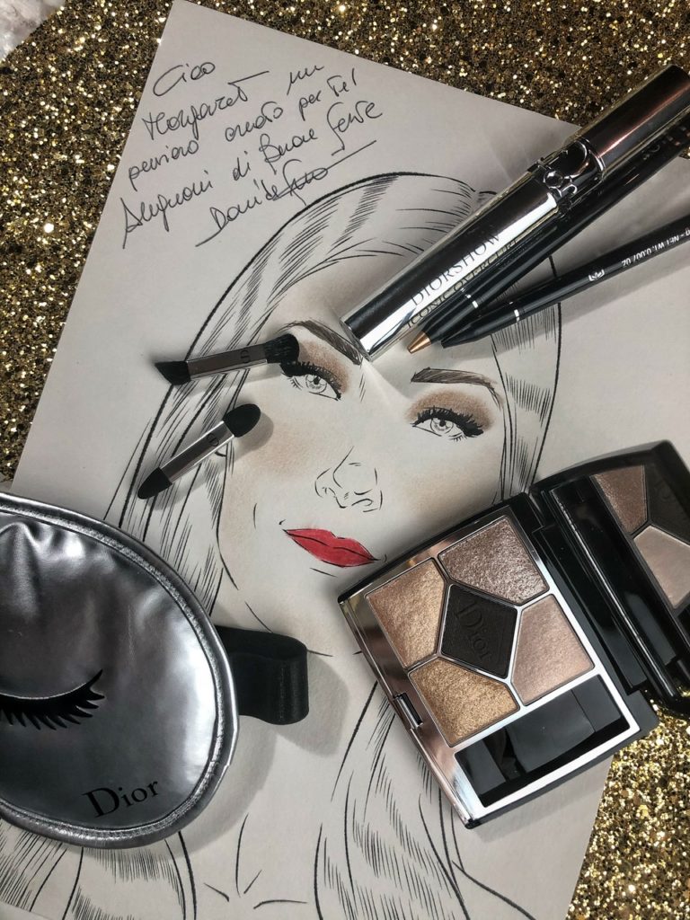 Trucco perfetto per Capodanno firmato Dior e creato da Davide Frizzi