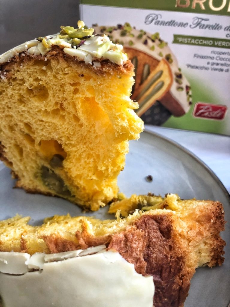 Panettone Farcito di Crema di Pistacchio verde di Bronte DOP di Pistì