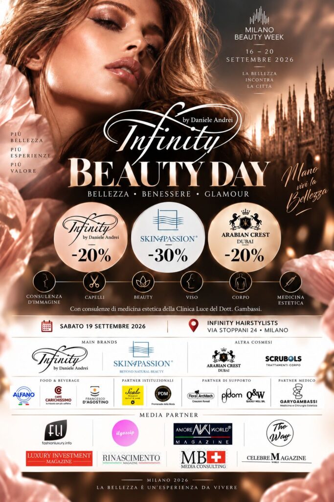 Milano Beauty Week 2026: Infinity by Daniele Andrei Rivoluziona l’Esperienza Beauty in Porta Venezia
